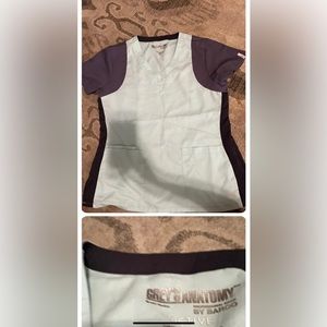 greys anatomy active scrub top large